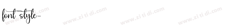 font style字体转换